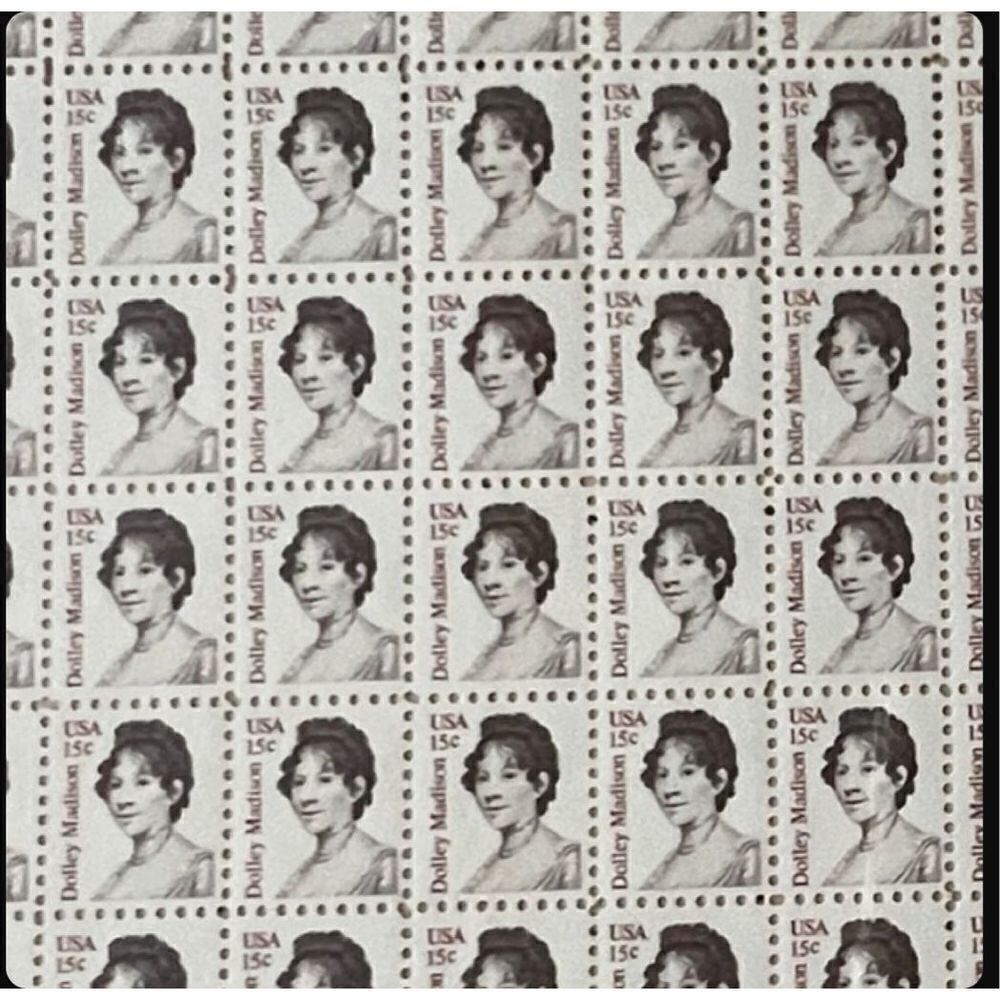 MNH Dolly Madison Sheet of 150 15c Stamps Scott #1822